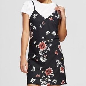 Black Floral dress with T-shirt
